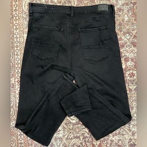 Black High Waited Skinny Jeans - Extra Stretch - Size 16